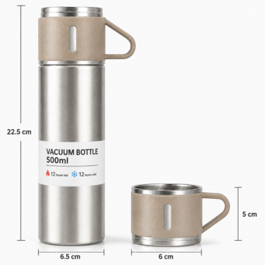 LIVEFY Termosica Vello 500 ml, bež