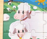 Puzzle na podlošku 9 dijelova ovca