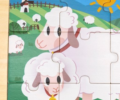 Puzzle na podlošku 9 dijelova ovca