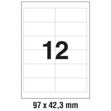 ZWECKFORM Etikete ILK 97x42,3 mm 3659 100 listova