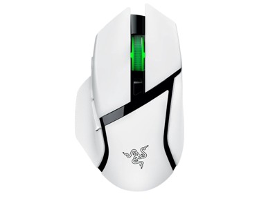 RAZER Miš Basilisk V3 X HyperSpeed, 18000 DPI, Bluetooth, 2.4 GHz, bijeli