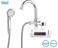 WELL Električna slavina za grijanje s ručnim tušem, zidna, 3600 W