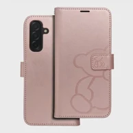 MEZZO Torbica Book Case Teddy Bear, preklopna, za Samsung Galaxy A26 5G, rose gold