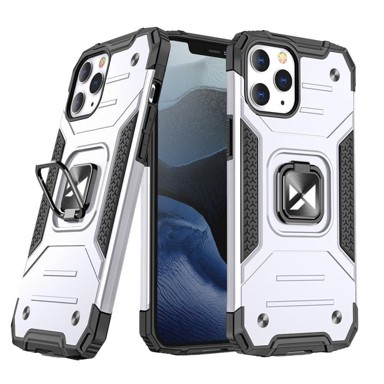 WOZINSKY Oklopna futrola Ring Armor, iPhone 13 Pro Max, srebrna