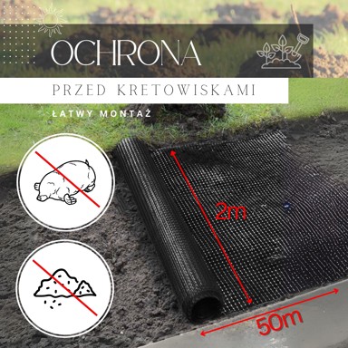 SPRINGOS Mreža protiv krtica, 30 GSM, 2x50 m