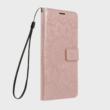 MEZZO Torbica Book Case Mandala, preklopna, za Xiaomi Redmi Note 14 Pro 5G, rose gold