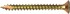 Vijak za drvo Torx T8 2,5x20 mm, žuto pocinčani