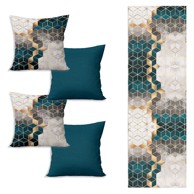 MINIMALIST CUSHION COVERS Set nadstolnjaka i 4 jastučnice Optic 