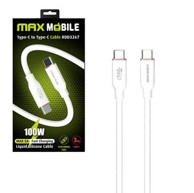 MAXMOBILE Kabel Type-C, 3 m, 100W, 5A, bijelo