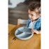 KIDSGUT Silikonski dječji tanjur 19x20,5 cm, sivi