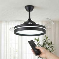 INNOVAGOODS Stropni ventilator s LED svjetlom i sklopivim lopaticama
