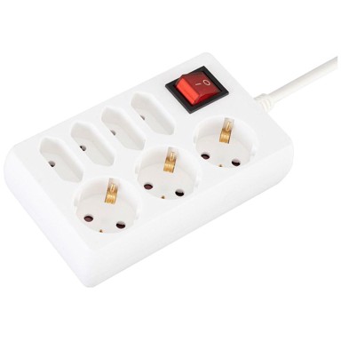 HOME Naponska letva 3 + 4 utičnice, 1.0mm2, 1.5m, bijeli