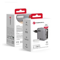 FORCELL Punjač F-Energy, GaN3, Super brzi, zidni, 45W, USB-C + USB-C kabel