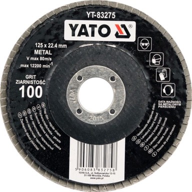 YATO Ravna lamelna brusna ploča YT-83274, 125 mm, P80