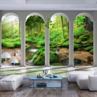 Samoljepljiva foto tapeta Pillars and Forest 392x280