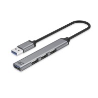 ACT USB HUB AC6325, 4-portni, 1x USB 3.0 + 3x USB 2.0, 5 Gbps, sivi