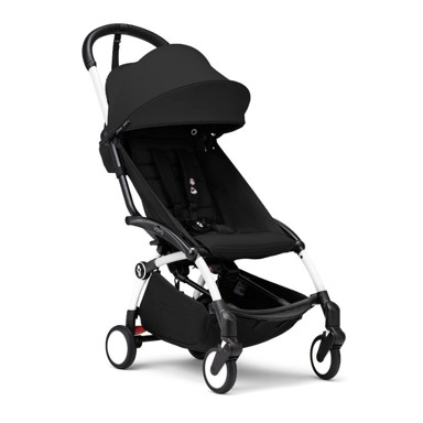 STOKKE Kolica YOYO³ 6+, bijeli okvir, crna