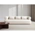 MICADONI HOME Bež sofa od bouclé tkanine 226 cm Jenny, 226x90x73 cm
