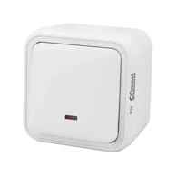 COMMEL 043-206 tipkalo s indikacijom 10a 250v ip55, bijela