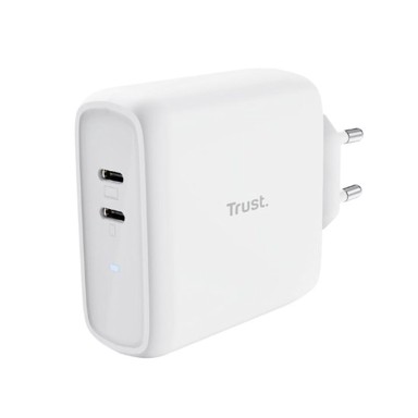 TRUST Kućni punjač Maxo, 2x USB-C, 65 W, bijeli