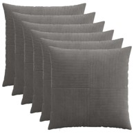 ALMELO Presvlake za jastuke 6 kom. 65 x 65 cm, tamnosivi kord