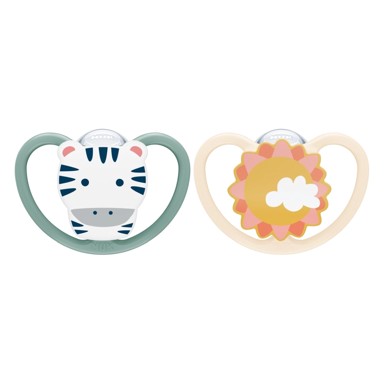 NUK Duda varalica Space, silikon, vel. 2 (6-18 mj), 2 kom