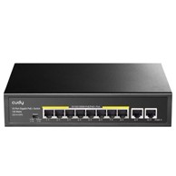 CUDY Switch GS1010PE, 10/100/1000 Mbps, 10-port, crni