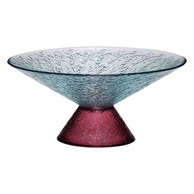 HÜBSCH Crvena/plava staklena zdjela za voće ø 25 cm Bonbon