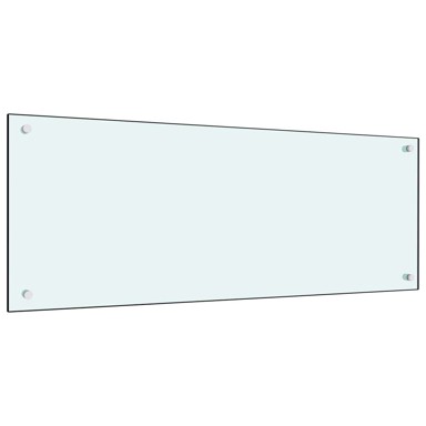Kuhinjska obloga, bijela, kaljeno staklo, 100x40 cm