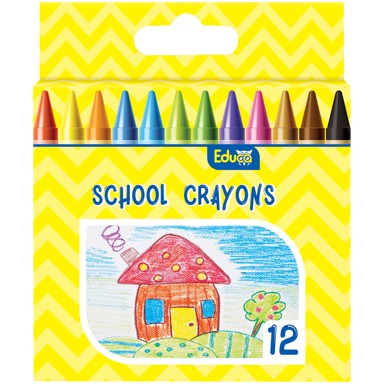 EDUCA Voštane boje 12 boja color