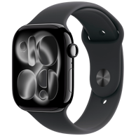 APPLE Watch Series 11 5G, 46mm, crna, crna silikonska narukvica, M/L