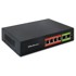 QOLTEC PoE switch Fast Ethernet, 4 x RJ45 PoE, 2 x RJ45 uplink, 65 W