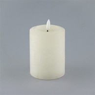Svijeća s LED plamenom, 10 cm, bež
