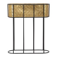 MAURO FERRETTI Metalni stalak za tegle za cvijeće Oval, metal, prirodna