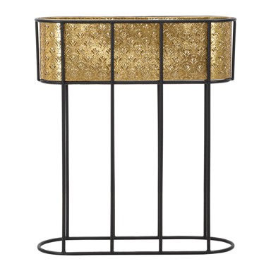 MAURO FERRETTI Metalni stalak za tegle za cvijeće Oval, metal, prirodna