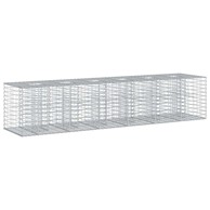 Gabionski uzdignuti krevet, 260 x 60 x 55 cm, 2 kom, srebrni