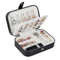 LIVEFY Kutija za nakit Velvet, crno, velur, 16 x 11 x 5 cm