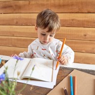 LÄSSIG Podbradnjak dugih rukava 2 komada Little Mateys, narančasti, 6–24 mjeseca