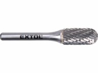 EXTOL INDUSTRIAL Karbidno glodalo 8703725, cilindrično s kuglastim vrhom, promjer 12 x 25 mm, prihvat 6 mm, srednji rez