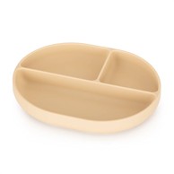 PETITE&MARS Tanjur s odjeljcima i vakuumom DESERT SAND, silikonski, ovalni