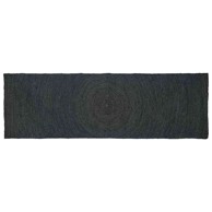 Tepih, dimenzije 80 × 250 cm, juta, tamnosiva
