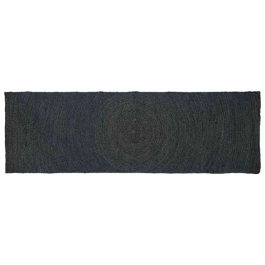 Tepih, dimenzije 80 × 250 cm, juta, tamnosiva