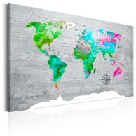 Slika World Map Green Paradise 90x60