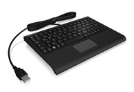 KEYSONIC Tipkovnica ACK-3410, USB, US, mini, crna