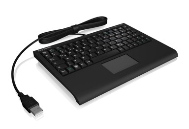 KEYSONIC Tipkovnica ACK-3410, USB, US, mini, crna