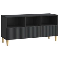 TV ormarić s ladicama, dimenzije 102 x 34,5 x 50 cm, konstruirano drvo, crna