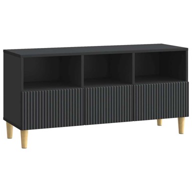 TV ormarić s ladicama, dimenzije 102 x 34,5 x 50 cm, konstruirano drvo, crna