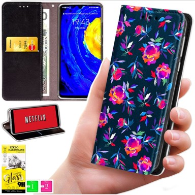 BLUEMOON Futrola tipa novčanik za Motorola Edge 60 Pro - korice sa printom + 9H staklo