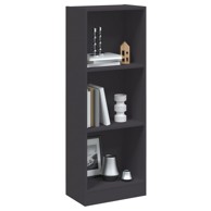 Ormarić za knjige s 3 razine sivi 40x24x109cm konstruirano drvo
