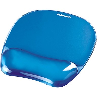 FELLOWES Podloga za miš Crystal™ Gel Wrist Rest, plava